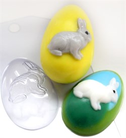 Яйцо Кролик форма пластиковая - фото 7160