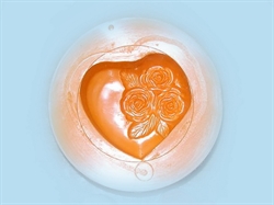 Сердце с розочкой силиконовая форма - фото 5146
