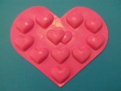 Сердечки mini в сердечке2 силиконовая форма - фото 5164