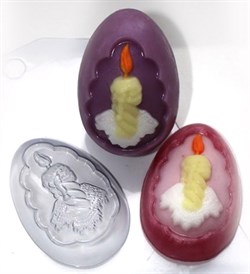 Яйцо Свеча форма пластиковая - фото 7150