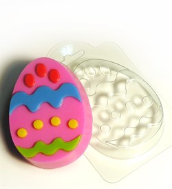 Яйцо с узором №2 форма пластиковая - фото 7154