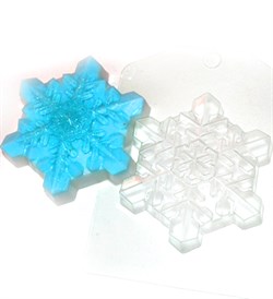 Снежинка кристальная форма пластиковая - фото 7449
