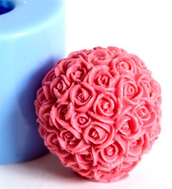 Шар из роз 3D силиконовая форма - фото 7650
