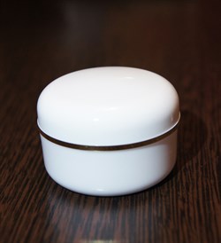 Баночка для крема (белый пластик, со вкладышем) 25мл - фото 8056