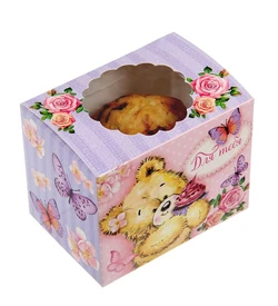 Коробочка с окошком 10*8*7см (в ассортименте) 170032