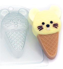 Мороженое Мышка форма пластиковая - фото 8783