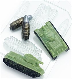 Танк Т-34 МИНИ форма пластиковая - фото 8914