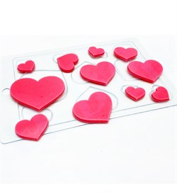 Сердца-рамки Плоские силуэты форма пластиковая - фото 9022