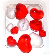 Сердечки-поцелуйчики форма пластиковая