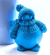 Снеговик большой 3D силиконовая форма 152285