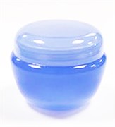 Баночка -грибок для крема (голубой пластик, со вкладышем) 30мл