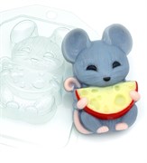 Мышка с полукруглым сыром форма пластиковая