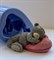 Мишка на подушке 3D силиконовая форма - фото 6380