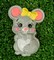 Мышка с бантиком форма пластиковая - фото 8753