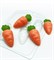 Морковка мультяшная МИНИ форма пластиковая - фото 9018