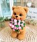 Медведь с тюльпанами 3D силиконовая форма - фото 9075